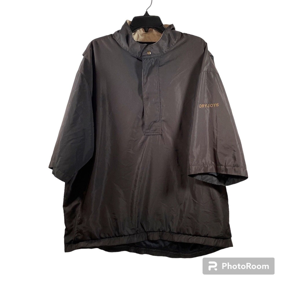 FootJoy FJ  Men’s 1/4 Zip Shirt Jacket Black Short Sleeve DryJoys Size XL